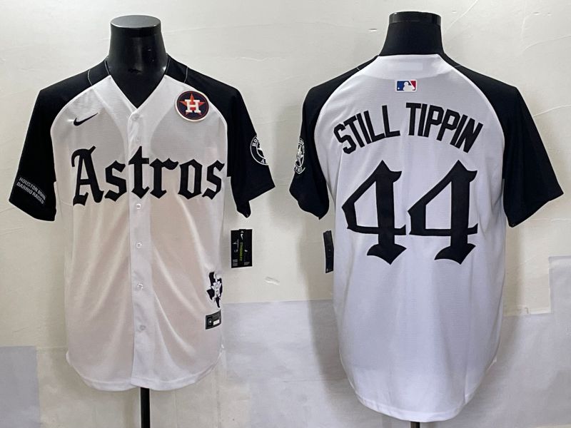 Men 2025 Houston Astros 44 Still Tippin White Black Five generations Joint Name Nike MLB Jersey style 12